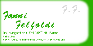 fanni felfoldi business card